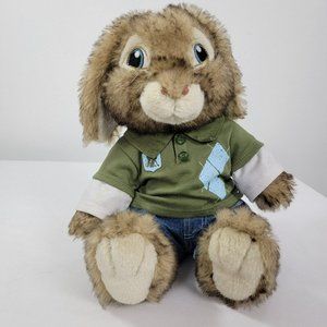Build a Bear BAB brown rabbit bunny green shirt blue jean clothes EB Hop Easter